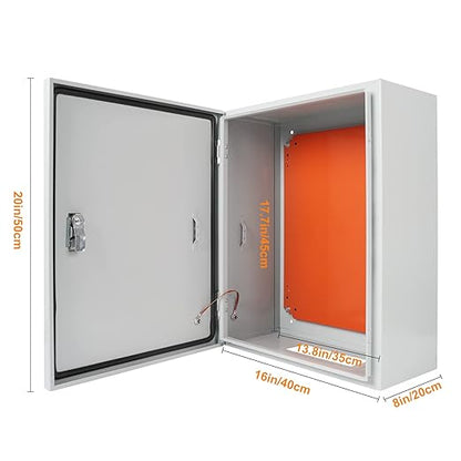 Cold Rolled Steel Electrical Box 20'' x 16'' x 8'' Indoor/Outdoor Thick - Image 7
