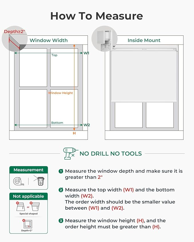 Allesin No Drill Motorized Roller Blinds - Image 5