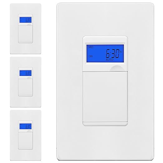 Enerlites 7 Days Digital in-Wall Programmable Timer Switch by Enerlites