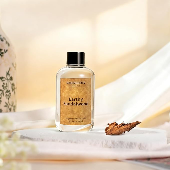 Earthy Sandalwood Scented Reed Diffuser Oil Refill - Image 2