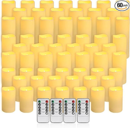 60 Packs Flameless Led Candles, Battery Candles, Simulate Flame, Waterproof by ECLHTLNY