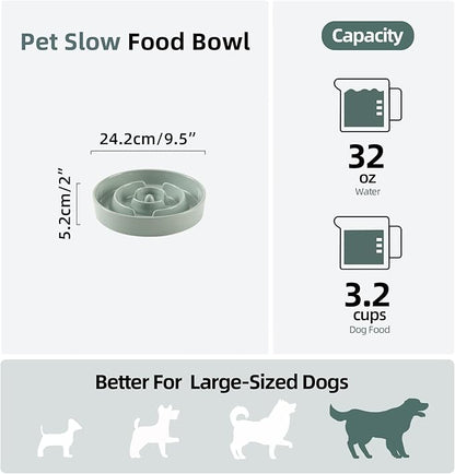 Ceramic 3.2 Cup Slow Feeder Dog Bowl - Image 2