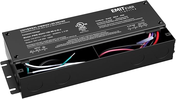 EMITEVER Dimmable Led Driver, 150W AC 110V-277V to DC 24V Transformer, 5-in-1 - Image 9