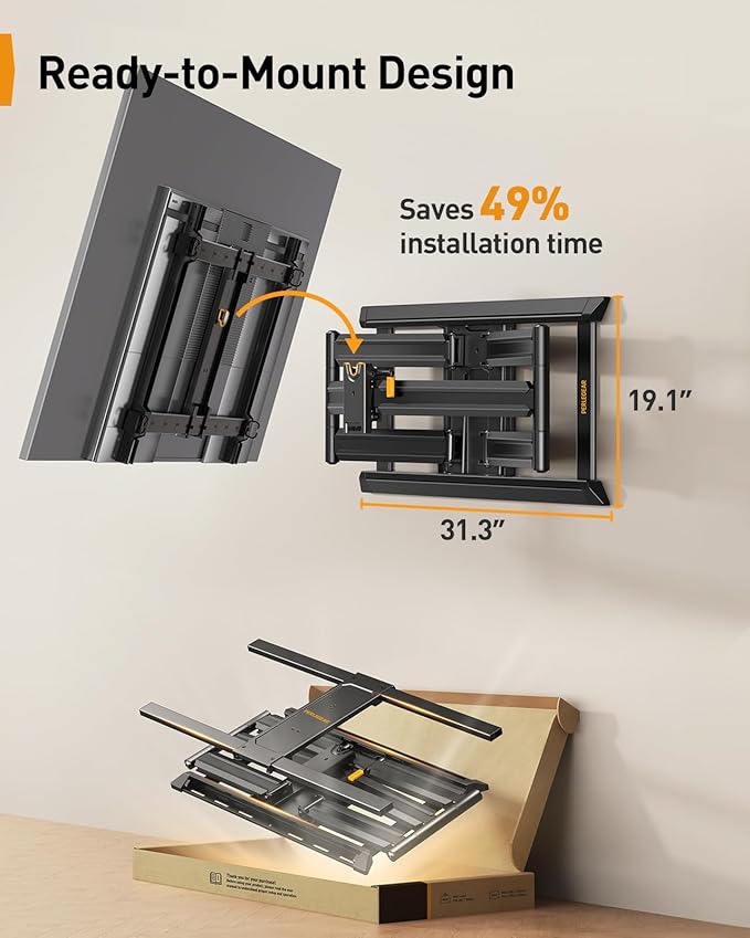 Perlegear Long Arm Full Motion TV Wall Mount - Image 7