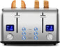 Stainless Steel Toaster, CUSIMAX 4 Slice Toaster by CUSIMAX