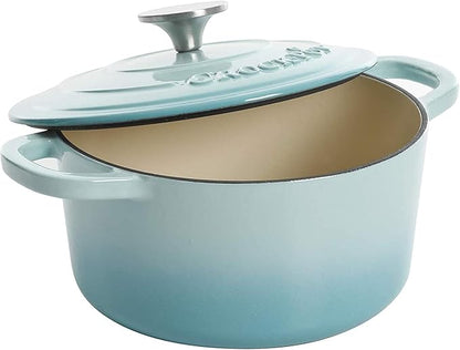 Crock-Pot Artisan Round Enameled Cast Iron Dutch Oven, Blush Pink - Image 4
