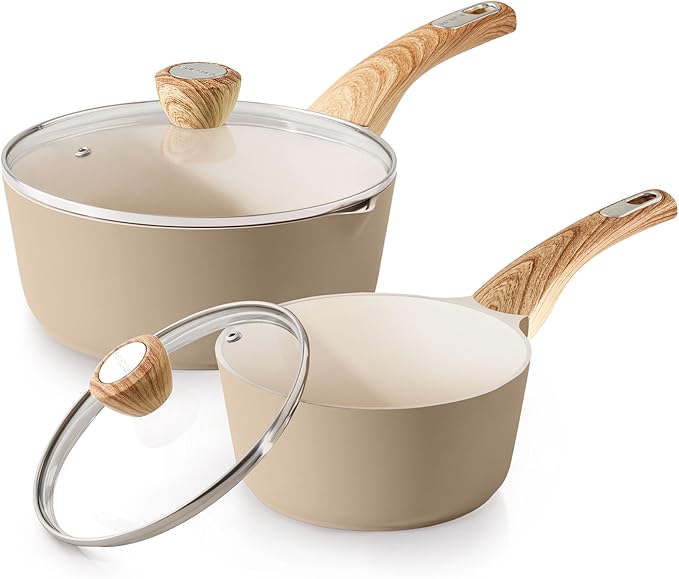SENSARTE 2.0 & 3.0 Quart Ceramic Sauce Pan Sets by SENSARTE