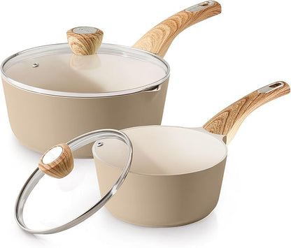 SENSARTE 2.0 & 3.0 Quart Ceramic Sauce Pan Sets by SENSARTE