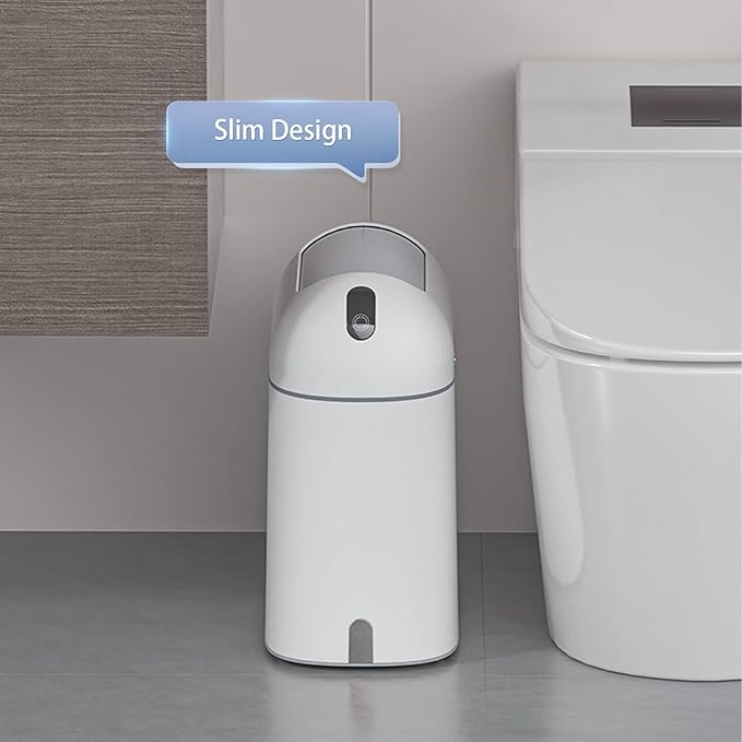 ELPHECO Bathroom Trash Can, 2.5 Gallon Motion Sensor Waterproof Trash Bin - Image 5
