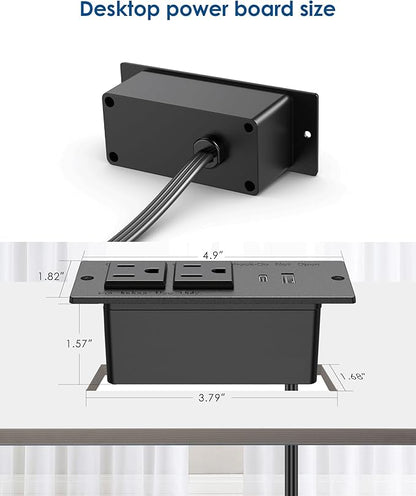 Conference Recessed Power Strip, 20W USB C Fast Charging, Furniture Recessed - Image 6