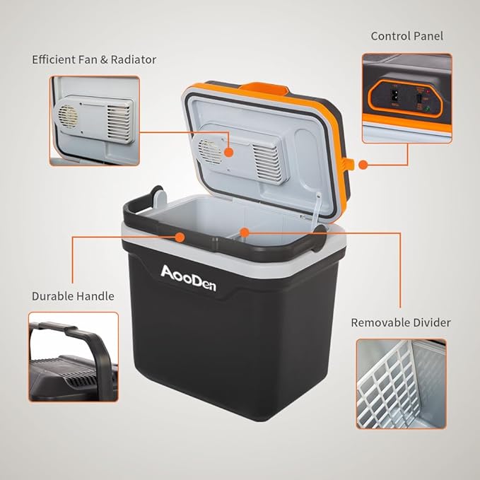 Electric Car Cooler and Warmer, 26 Quart Capacity, Thermoelectric Iceless Cooler - Image 5