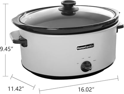 HOMECOOKIN 7 Quart Slow Cooker Oval Manual Pot Food Warmer - Image 4