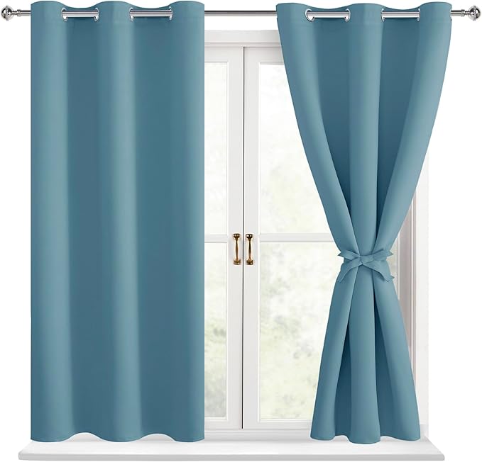 Hiasan Short Blackout Curtains for Bedroom by Hiasan