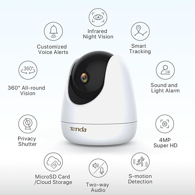 Tenda 2.5K Security Camera Indoor, 4 MP Pet/Baby Cameras - Image 2