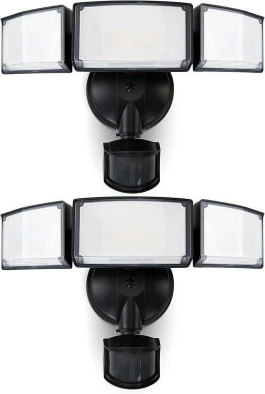 LUTEC 2 Pack 72W 7500LM LED Security Lights Motion Sensor Light Outdoor by LUTEC