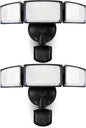 LUTEC 2 Pack 72W 7500LM LED Security Lights Motion Sensor Light Outdoor by LUTEC