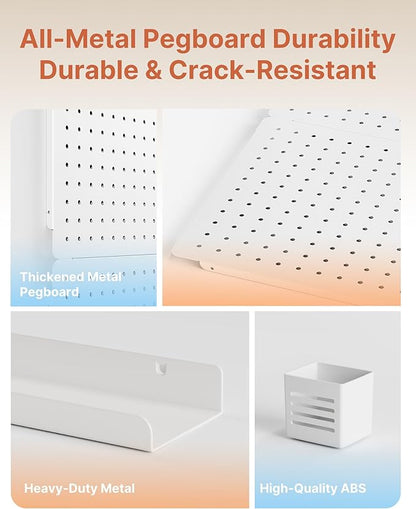 PEGZONE Pegboard Wall Organizer Combination Kit, Overall 33.1"x20.5" Metal - Image 2