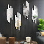 Artisan Set of 4 Silver Beveled Wall Decor Mirrors - 24x8 Inch Each, Creative Combination Design for Modern & Farmhouse Home Decor, Shatter-Resistant Glass with Wood Backing