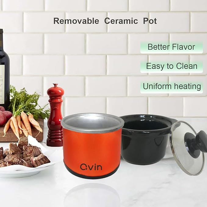 0.65-qt mini Round Slow Cooker, Fondue Melting Pot Warmer - Image 5