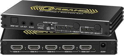 CORSAHD 4K@120Hz HDMI 2.1 Switch 4 in 1 Out by CORSAHD