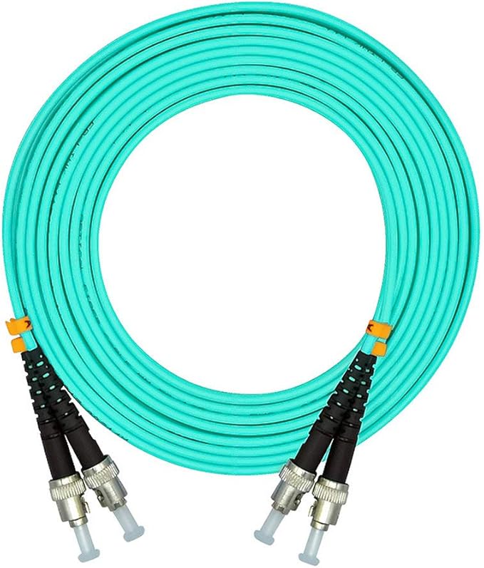 Jeirdus 5Meters 16ft ST to ST Duplex 50/125 10G OM3 Multi-Mode Fiber Optic by Jeirdus