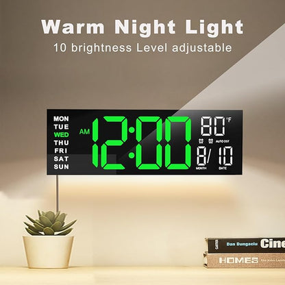 JALL 16" Large Digital Wall Mount Clock, Count Down Timer, Big LED, RGB Color - Image 9