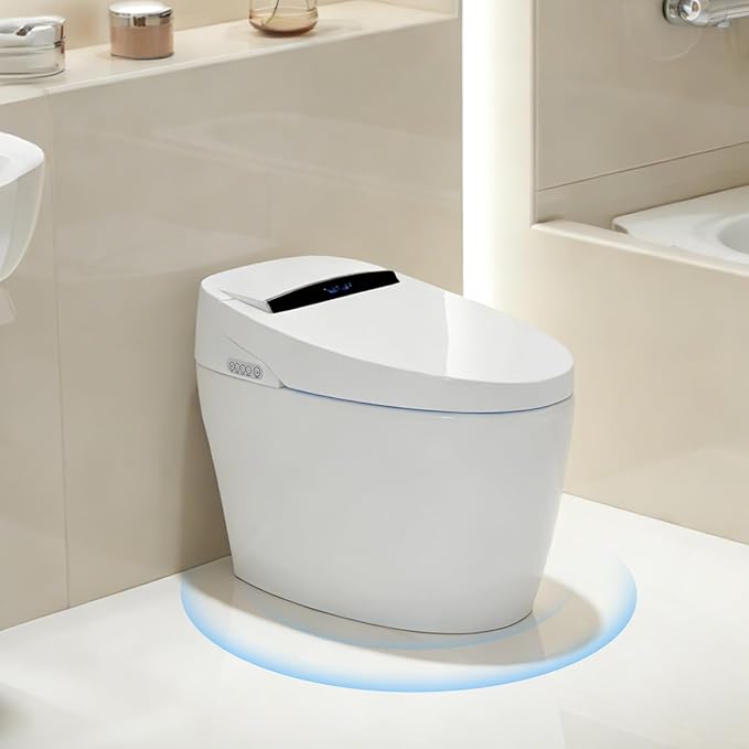 Smart Toilet Bidet with Auto Open Close, One Piece Bidet Toilet with Bidet by Unknown