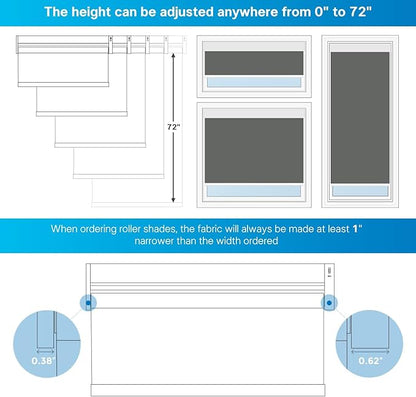 DENFOON Motorized Blinds with Remote, Thermal Electric Blinds【Solar Panel】 - Image 7