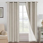 H.VERSAILTEX Primitive Linen Curtains 100% Blackout Curtain Drapes Burlap by HVERSAILTEX