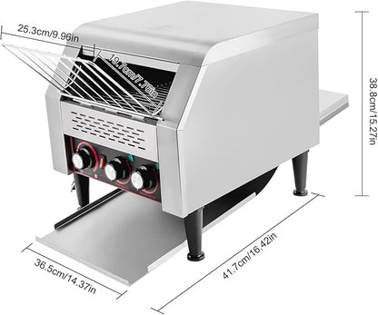 Conveyor Toaster, 2200W 300Pcs/H Electric Commercial Toasting Bread Bagel Home - Image 8