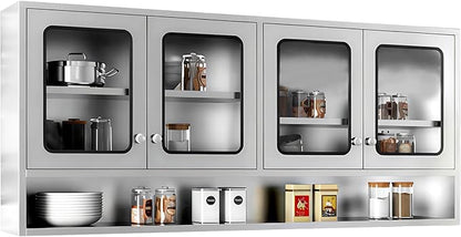 59" Kitchen Wall Cabinet Stainless Steel Wall Mounted Cabinet by ZZV
