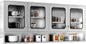 59" Kitchen Wall Cabinet Stainless Steel Wall Mounted Cabinet by ZZV