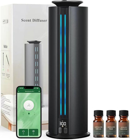 1800 Sq Ft Cordless Waterless Diffuser, 100ml Hotel Collection Diffuser Scent by Aromadd