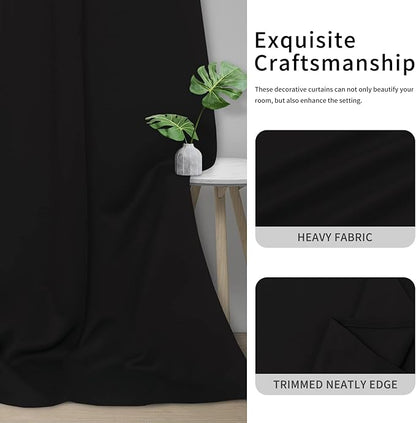 Easy-Going Blackout Curtains for Bedroom, Solid Thermal Insulated Grommet and - Image 5