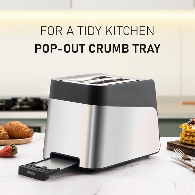 Touchscreen Toaster 2 Slice, KETIAN Bagel English Muffins Toast Pastry Waffles - Image 6