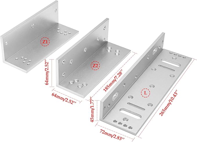 Electromagnetic Lock with Z and L Bracket 1200LBS 500KG Holding Force Electric - Image 4