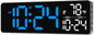 Large LED Digital Wall Clock with Date, Temperature, Auto-Brightness, Auto-DST | Big Digital Clock for Bedroom, Desk, Classroom, Living Room, Kitchen, Office, Gym, Farmhouse, Xmas Gift for Seniors