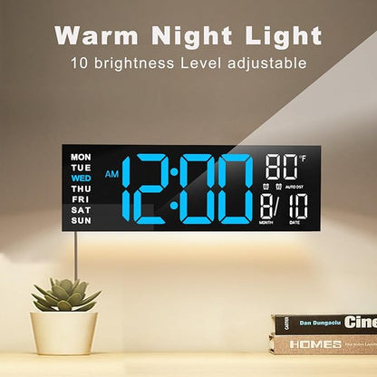 JALL 16" Large Digital Wall Mount Clock, Count Down Timer, Big LED, RGB Color - Image 9