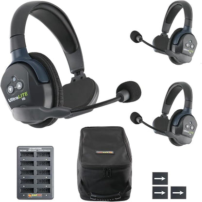 EARTEC UL3S Ultralite-HD 3-Person Full Duplex Wireless Intercom Headset by Eartec