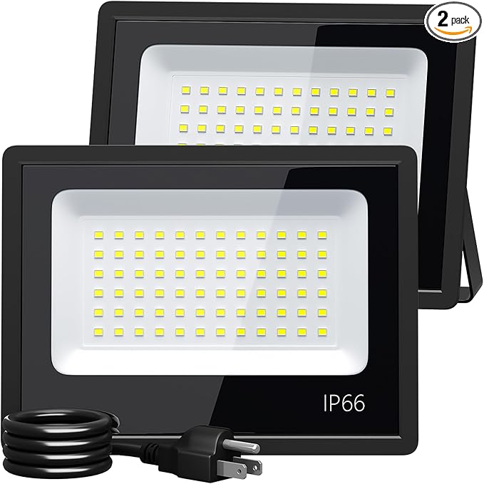 XXBSAZ 50W LED Flood Lights Outdoor, Plug-in & Hardwired Security Lights by XXBSAZ