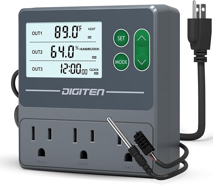 Dual Probe Temperature & Humidity Controller, Independent Sensors by SENSTREE