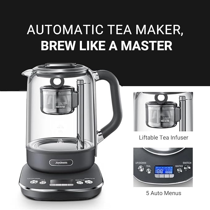 Joydeem Hot Tea Maker, Glass Electric Kettle - Image 2