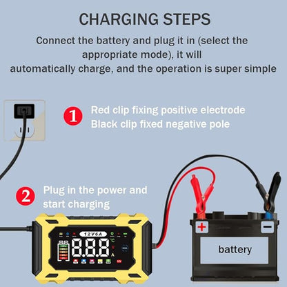 6-Amp 12V Smart Car Battery Charger, Battery Maintainer Trickle Charger - Image 7