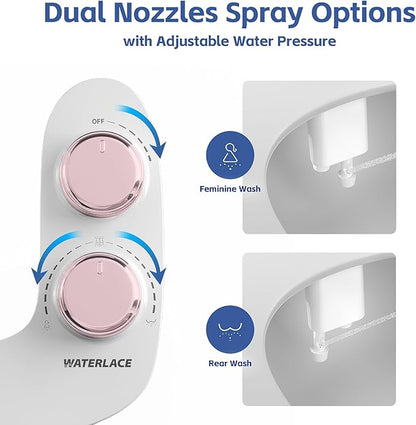 Bidet Attachment for Toilet, Self-Cleaning Dual Retractable Nozzles Bidet - Image 3
