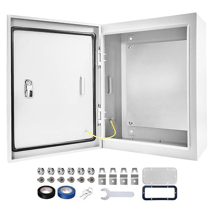 Outdoor Electrical Box 16 x 12 x 6''D NEMA 4X Enclosure Steel Box, Waterproof & by CXCESNS
