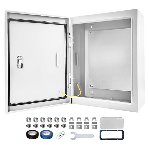 Outdoor Electrical Box 16 x 12 x 6''D NEMA 4X Enclosure Steel Box, Waterproof & by CXCESNS
