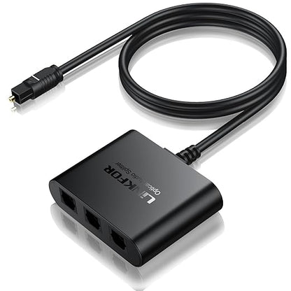 LiNKFOR Optical Cable Splitter 1x3 SPDIF Toslink by LiNKFOR