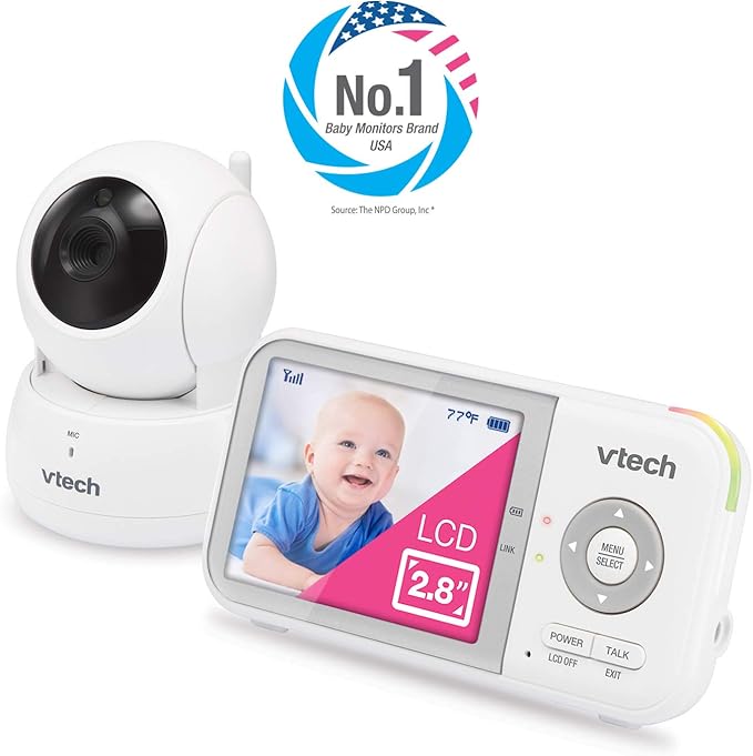 VTech VM923 Baby Monitor, 2.8” Screen, Pan-Tilt-Zoom, 1000ft Long Range - Image 13