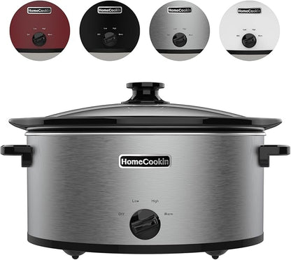 HOMECOOKIN 6 Quart Slow Cooker Oval Manual Pot Food Warmer - Image 7
