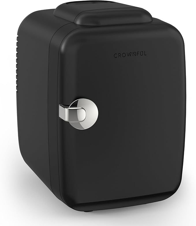 CROWNFUL Mini Fridge, 4 Liter/6 Can Portable Cooler and Warmer Personal Fridge by CROWNFUL